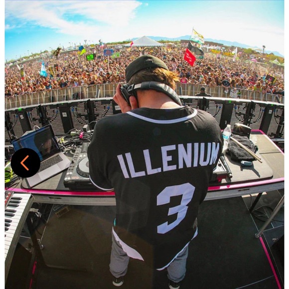 Official Illenium LTD Licensed Baseball Jersey Black White #3 NWT Men Size S - Picture 2 of 6